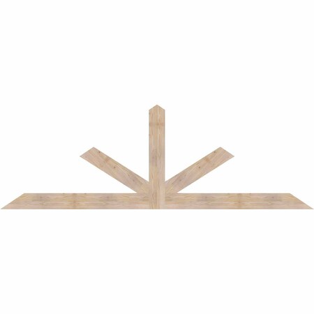 Ekena Millwork Saratoga Smooth Timber Gable Bracket, Douglas Fir, 108"W x 36"H x 1 1/2"D x 5 1/2"F, 8/12 Pitch GBW108X36X0206SAR00SDF